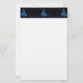 gestileerde kerstboom SlipperyJoe gloeiende blauw  Briefpapier (Voorkant)