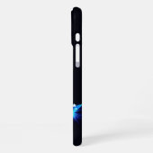 gestileerde kerstboom SlipperyJoe gloeiende blauw  iPhone Hoesje (Linkerkant)