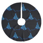 gestileerde kerstboom SlipperyJoe gloeiende blauw  Kerstboom Rok (Voorkant)
