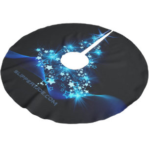gestileerde kerstboom SlipperyJoe gloeiende blauw  Kerstboom Rok
