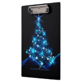 gestileerde kerstboom SlipperyJoe gloeiende blauw  Klembord (Links)