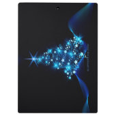 gestileerde kerstboom SlipperyJoe gloeiende blauw  Klembord (Achterkant)