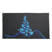 gestileerde kerstboom SlipperyJoe gloeiende blauw  Kussensloop (Achterkant)