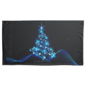 gestileerde kerstboom SlipperyJoe gloeiende blauw  Kussensloop (Voorkant)