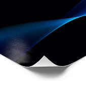 gestileerde kerstboom SlipperyJoe gloeiende blauw  Perfect Poster (Hoek)