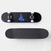 gestileerde kerstboom SlipperyJoe gloeiende blauw  Persoonlijk Skateboard (Horizontaal)