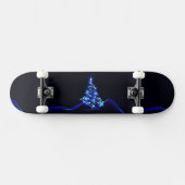 gestileerde kerstboom SlipperyJoe gloeiende blauw  Persoonlijk Skateboard (Horizontaal)
