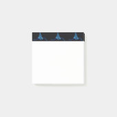gestileerde kerstboom SlipperyJoe gloeiende blauw  Post-it® Notes (Voorkant)