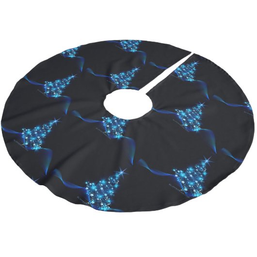 gestileerde kerstboom SlipperyJoe gloeiende blauw  Rok (Gekanteld)