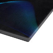 gestileerde kerstboom SlipperyJoe gloeiende blauw Snijplank (Hoek)