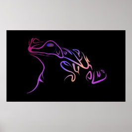 gestileerde kikker poster