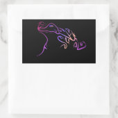 gestileerde kikker rechthoekige sticker (Tas)