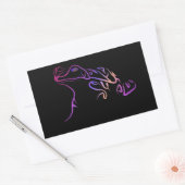 gestileerde kikker rechthoekige sticker (Envelop)