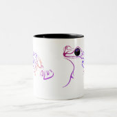 Gestileerde kikkerdoodle tweekleurige koffiemok (Center)