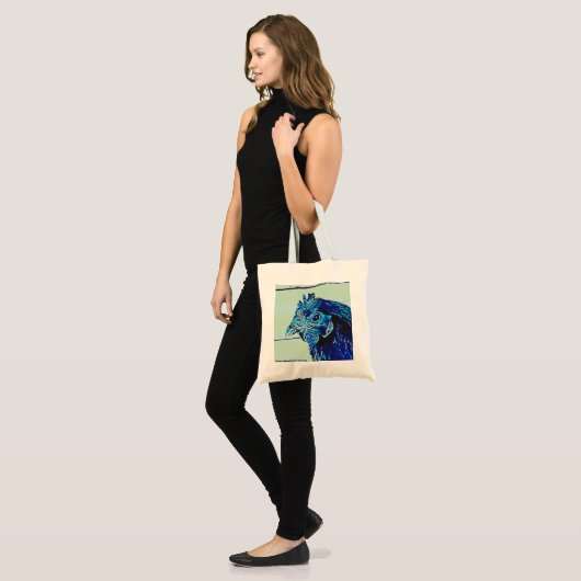 Gestileerde kip #1 paarse Canvas tas (Voorkant (model))
