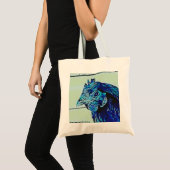 Gestileerde kip #1 paarse Canvas tas (Voorkant (product))