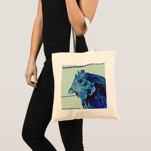 Gestileerde kip #1 paarse Canvas tas (Voorkant (product))