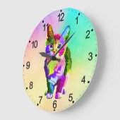 Gestileerde Kitten Prismatic Design-32345 Grote Klok (Hoek)