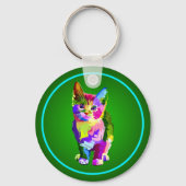Gestileerde Kitten Prismatic Design-32345 Sleutelhanger (Achterkant)