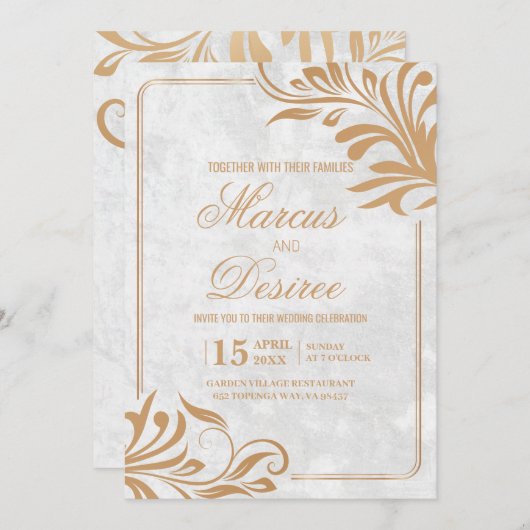 Gestileerde Klassieke Elementen Kaart (Voorkant / Achterkant)