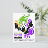 Gestileerde Kleurrijke Trio van Vrouwen IWD 2025 Briefkaart (Staand voorkant)