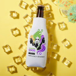 Gestileerde Kleurrijke Trio van Vrouwen IWD 2025 Flesjeskoeler