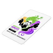 Gestileerde Kleurrijke Trio van Vrouwen IWD 2025 Magneet (Linkerzijde)