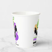 Gestileerde Kleurrijke Trio van Vrouwen IWD 2025 Papieren Bekers (Links)