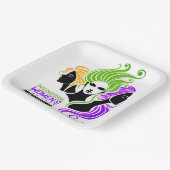 Gestileerde Kleurrijke Trio van Vrouwen IWD 2025 Papieren Bordje (Gebogen)