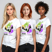 Gestileerde Kleurrijke Trio van Vrouwen IWD 2025 T-shirt
