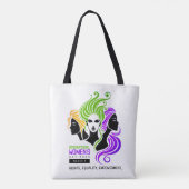 Gestileerde Kleurrijke Trio van Vrouwen IWD 2025 Tote Bag (Achterkant)