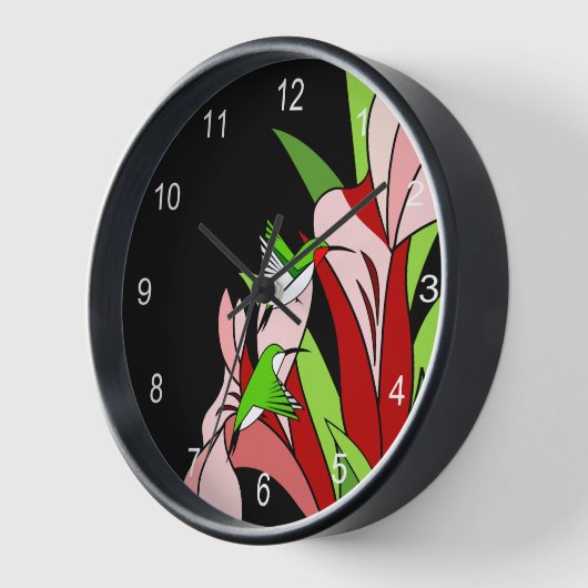 Gestileerde kolibrie en bloem (Hoek)