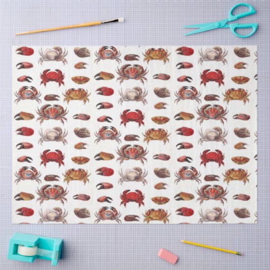 gestileerde krabben en krabben tissuepapier (Craft)