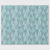 Gestileerde Kust Kerstbomen Patroon#6b ID1009 Cadeaupapier (Vlak)