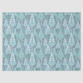 Gestileerde Kust Kerstbomen Patroon#6b ID1009 Tissuepapier (Voorkant)