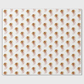 gestileerde kwallen tekenen #1 Weefpapier Cadeaupapier (Vlak)