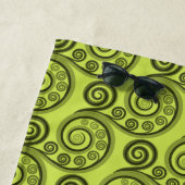 Gestileerde lente Limoen-Groene Botanische Koru Cu Strandlaken (In situ)