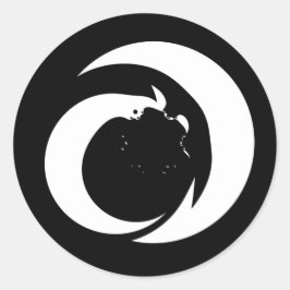 Gestileerde letter "A" monogram Art Ronde Sticker