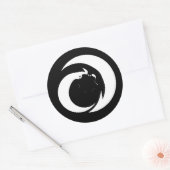 Gestileerde letter "A" monogram Art Ronde Sticker (Envelop)