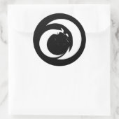 Gestileerde letter "A" monogram Art Ronde Sticker (Tas)