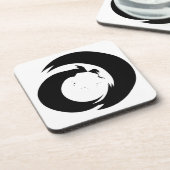 Gestileerde letter "A" monogram moderne kunst Bier Onderzetter (Linkerzijde)