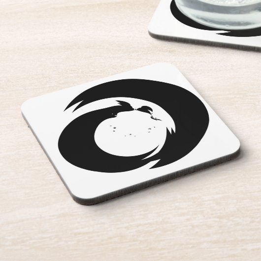 Gestileerde letter "A" monogram moderne kunst Bier Onderzetter (Linkerzijde)