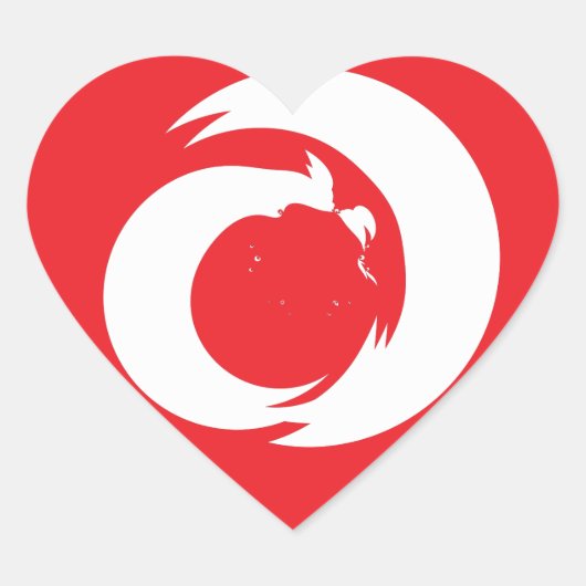 Gestileerde letter "A" monogram moderne kunst Hart Sticker (Voorkant)