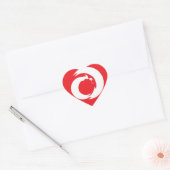Gestileerde letter "A" monogram moderne kunst Hart Sticker (Envelop)