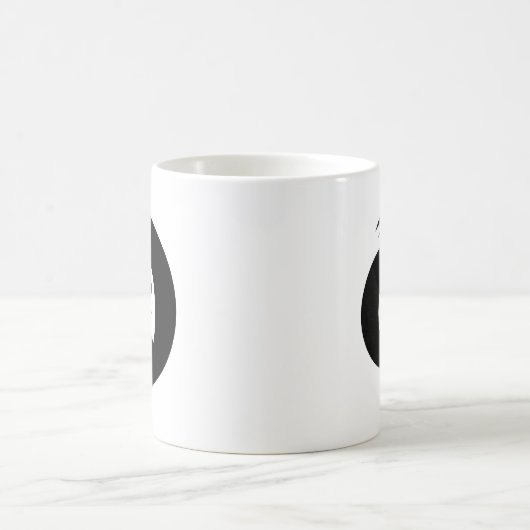 Gestileerde letter "A" monogram moderne kunst Magische Mok (Center)