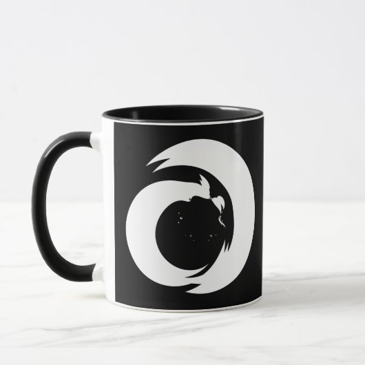 Gestileerde letter "A" monogram moderne kunst Mok (Links)