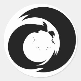 Gestileerde letter "A" monogram moderne kunst Ronde Sticker