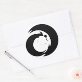 Gestileerde letter "A" monogram moderne kunst Ronde Sticker (Envelop)