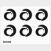 Gestileerde letter "A" monogram moderne kunst Ronde Sticker (Vel)