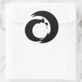 Gestileerde letter "A" monogram moderne kunst Ronde Sticker (Tas)